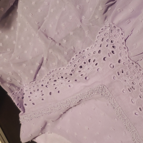 1 Small left❣New boutique swiss dot flutter sleeve top - Picture 11 of 12